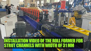 LinbayInstallation video of the roll former for strut channels with width of 31mm [upl. by Lu]