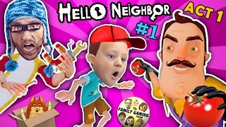 HELLO NEIGHBOR ACT 1 w FGTEEV HOBO JIM NEW SECRETS in BASEMENT FINAL FULL GAME 1 [upl. by Rebecka]