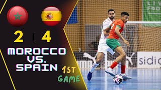 Morocco vs Spain  Friendly Futsal Match  1st Game [upl. by Eniad]