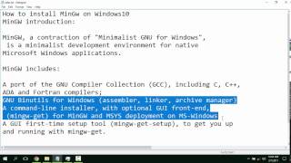 How to install MinGWGCC g compilers on Windows 10 [upl. by Aina]