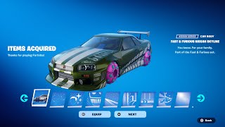 HOW TO GET FAST amp FURIOUS NISSAN SKYLINE GTR CAR BODY IN FORTNITE [upl. by Lussier]