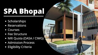 SPA Bhopal  Eligibility NRI Quota Courses Fee Cutoff Admission Process amp Scholarship [upl. by Lorette]