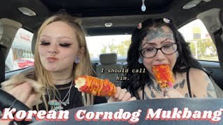 Eating Korean Corndogs With My Sister [upl. by Jemmie]