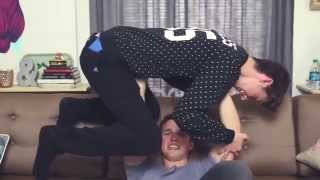 Marcus Butler does press ups with Troye Sivan as his weight [upl. by Cowey]