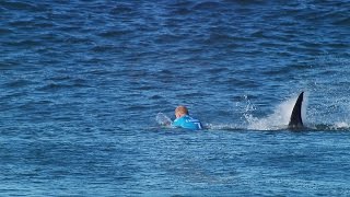 SHARK ATTACK JBAY  Mick Fanning luta com tubarão na final [upl. by Ogu]