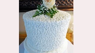 How to Decorate a Cornelli Lace Wedding Cake [upl. by Caz106]