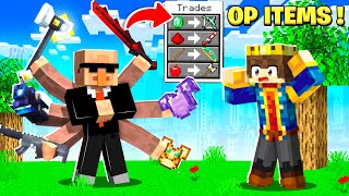 Minecraft But You Can TRADE With SUPER OP Villagers [upl. by Silas]