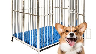 stainless steel dog cage  foldable dog cages dogcage petcage [upl. by Lasala786]