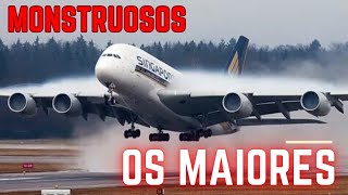 os 5 maiores AVIÕES DE PASSAGEIROS do mundo Números impressionantes  Tá no TOP 5 [upl. by Sirovart]