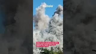 VÍDEO FLAGRA MOMENTO QUE MÍSSIL ISRAELENSE ATINGE PRÉDIO EM BEIRUTE NO LÍBANO [upl. by Jeffry]