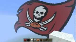 Minecraft Pixel Art  Tampa Bay Buccaneers Logo [upl. by Eicnahc591]