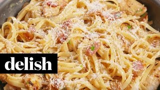 Chicken Carbonara  Delish [upl. by Yllak]