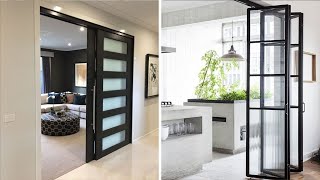 77 Diseños de PUERTAS CORREDIZAS plegables para interiores y exteriores [upl. by Pallas]