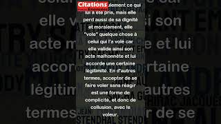 Celui qui accepte avec le sourire dêtre volé vole luimême quelque chose à son voleur [upl. by Vergne]