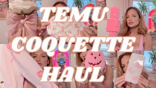 HUGE COQUETTE TEMU HAUL  More TemuHaul girlyhaul [upl. by Llenart968]