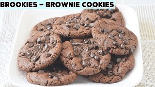 Eggless Brookies  Brownie Cookies Recipe  बिना अंडे की ब्राउनी वाली कूकीज  Magic of Indian Rasoi [upl. by Ahsetel503]