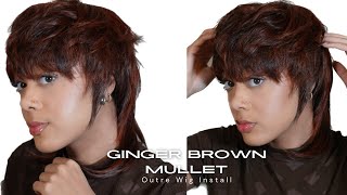 OUTRE WIGPOP JOVI WIG INSTALL  GINGER BROWN MULLET [upl. by Combe]