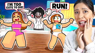 ME amp MY SISTER GOT TRAPPED IN THE SCARIEST HOTEL in ROBLOX Roblox [upl. by Aetnahs630]