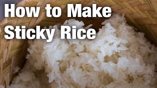 How to make sticky rice Thai street food style [upl. by Arteid]