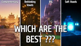 TOP Minecraft Shaders  Best 120 Shaders Comparison  BSL Complementary SoftRethinking Voxels [upl. by Asilenna]