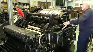 Printing on the old Dorrigo Gazette newspaper press [upl. by Chavey]