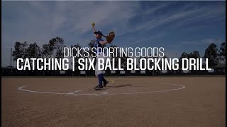 SixBall Blocking Drill  Softball Catcher Drills [upl. by Petr72]