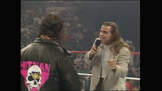 Bret Hart turns Heel  Shawn Michaels interrupts Brets promo amp gets jumped Part 2 WWF [upl. by Callery33]