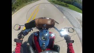 motorcycle ride thru Wisconsin over the Mississippi River into Lansing Iowa and headed South [upl. by Dnalevets]