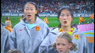 China National Anthem at FIFA Womens World Cup 2023 [upl. by Aicirtac]