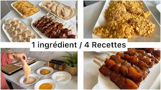 1 Ingrédient 👉🏻 4 Recettes  Comment gagner du temps en cuisine [upl. by Debee183]