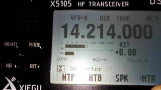 Xiegu X5105 HF 6 metre 5 watts QRP HF transceiver [upl. by Yregerg]