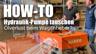 BAHCO Wagenheber  Problembehebung amp Pumpentausch bei Ölverlust [upl. by Cagle814]