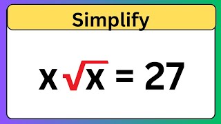 Nice Algebra Math Simplification  Simplify  Square Root Problem [upl. by Aciraa847]