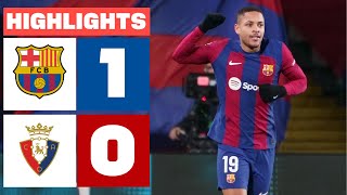 FC BARCELONA 1  0 CA OSASUNA  RESUMEN LALIGA EA SPORTS [upl. by Justicz]