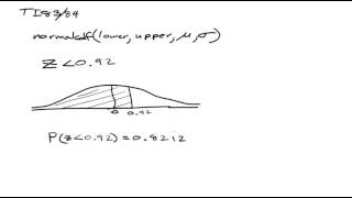 Standard Normal Distribution on TI83 [upl. by Orion]