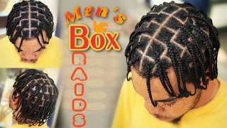 💋 Men’s Box Braids  Medium Box Braids on a Man [upl. by Akedijn]