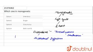 Which one in monogenetic  12  ASCHELMINTHES OR NEMATHELMINTHES  BIOLOGY  DINESH PUBLICATION [upl. by Lyudmila]