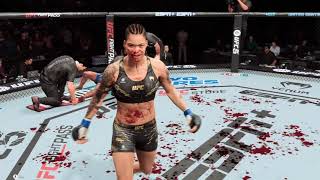 Germaine de Randamie vs Amanda Nunes UFC 5 Gameplay [upl. by Neelac79]