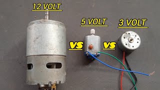 DC motor RPM testing 3 volt Vs 5 volt Vs 12 volt RPM testing [upl. by Vidovik130]