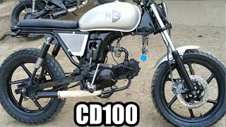 💥Unbelievable 💥Hero Honda CD100 SS Modified into Scrambler Style 🔥 By prashzkustomsMotoMahal [upl. by Wirth]