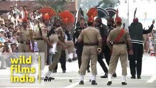 Wagah Border  an IndoPakistani story of bombastic pageantry [upl. by Aticilef]