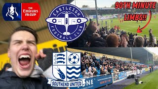 EASTLEIGH VS SOUTHEND0190TH MINUTE GOAL HANDS BLUES A MAGICAL CUP DAY OUT [upl. by Sundstrom657]