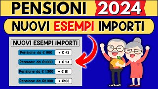 ✅PENSIONI AUMENTI GENNAIO 2024👉NUOVI ESEMPI IMPORTI❗️NUOVE CIFRE ESATTE👌 [upl. by Alasdair443]