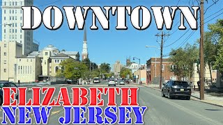 Elizabeth  New Jersey  4K Downtown Drive [upl. by Oicangi]