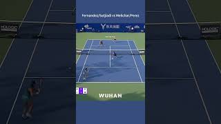 2024 Wuhan Open QF FernandezSutjiadi vs MelicharPerez 64 64 tennis wta highlights [upl. by Siddra]