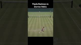 Paula Badosa vs Donna Vekic  Wimbledon  Shorts Tennis Gaming Tiebreak [upl. by Hesky]