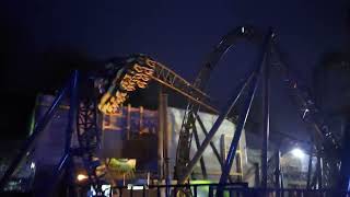 Smiler and Oblivion Rollercoasters in X Sector After Dark Walk Around POV Opening Day Evening 2024 [upl. by Radek]