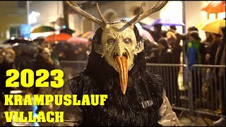 KRAMPUSLAUF in VILLACH 2023  Brauchtum Österreich [upl. by Bevan]