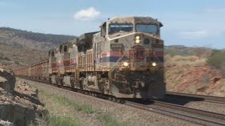 BIG trains  BIG Power  Iron ore trains in Western Australia [upl. by Oicirtap]