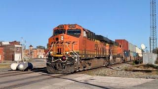 2 Trains Pass Perfectly One After The Other At Railroad Crossing Railroad Diamonds In Deshler Ohio [upl. by Julis]